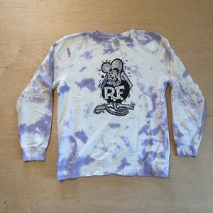 Purple Tie Dye Rat Fink Sweatshirt - M
